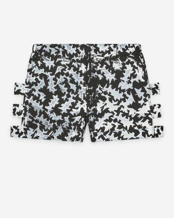 Women's History Museum - Women's Castellated Spy Shorts - (Black/White)