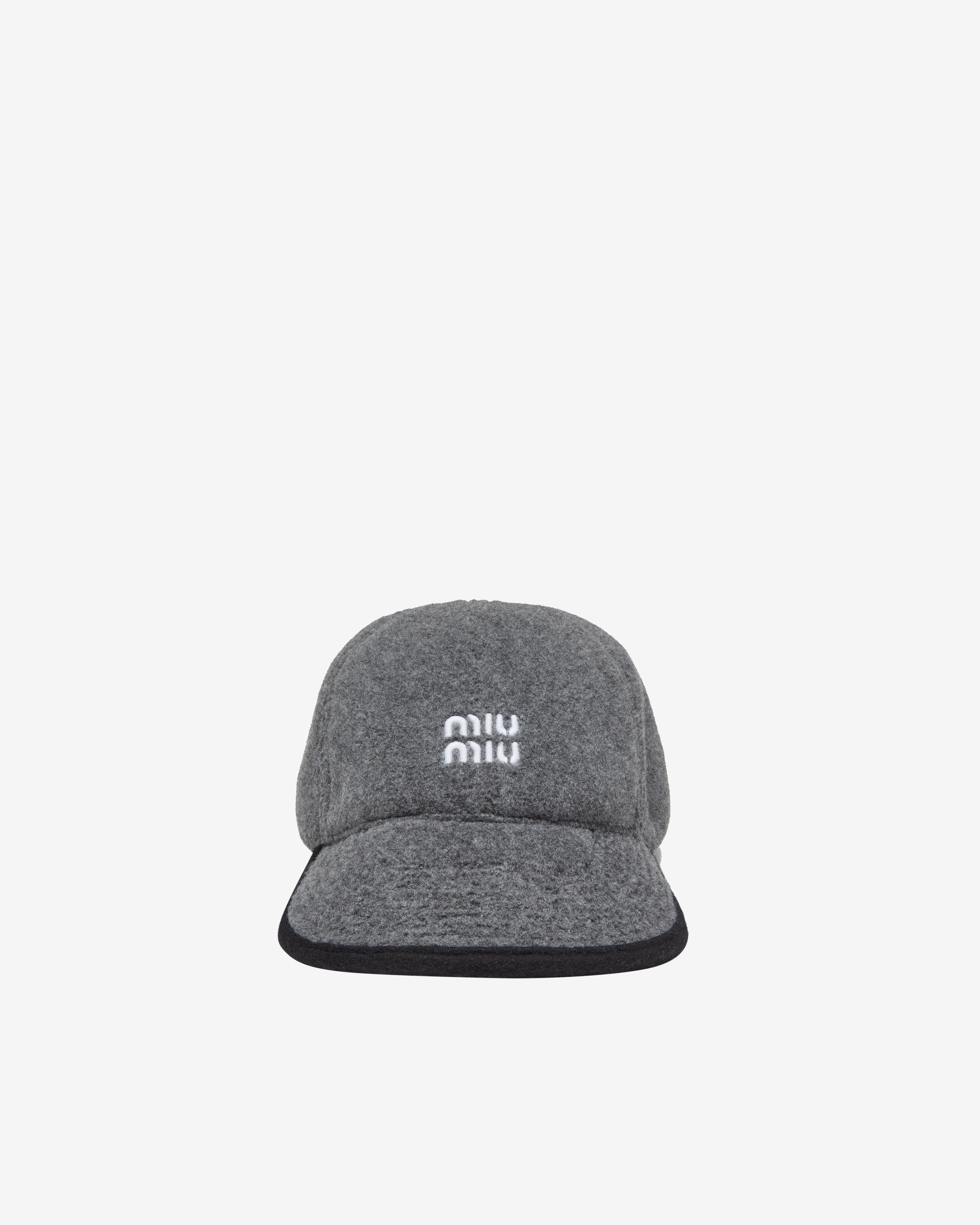 Miu Miu: Men's Fleece Baseball Cap (Grey) | DSMNY E-SHOP