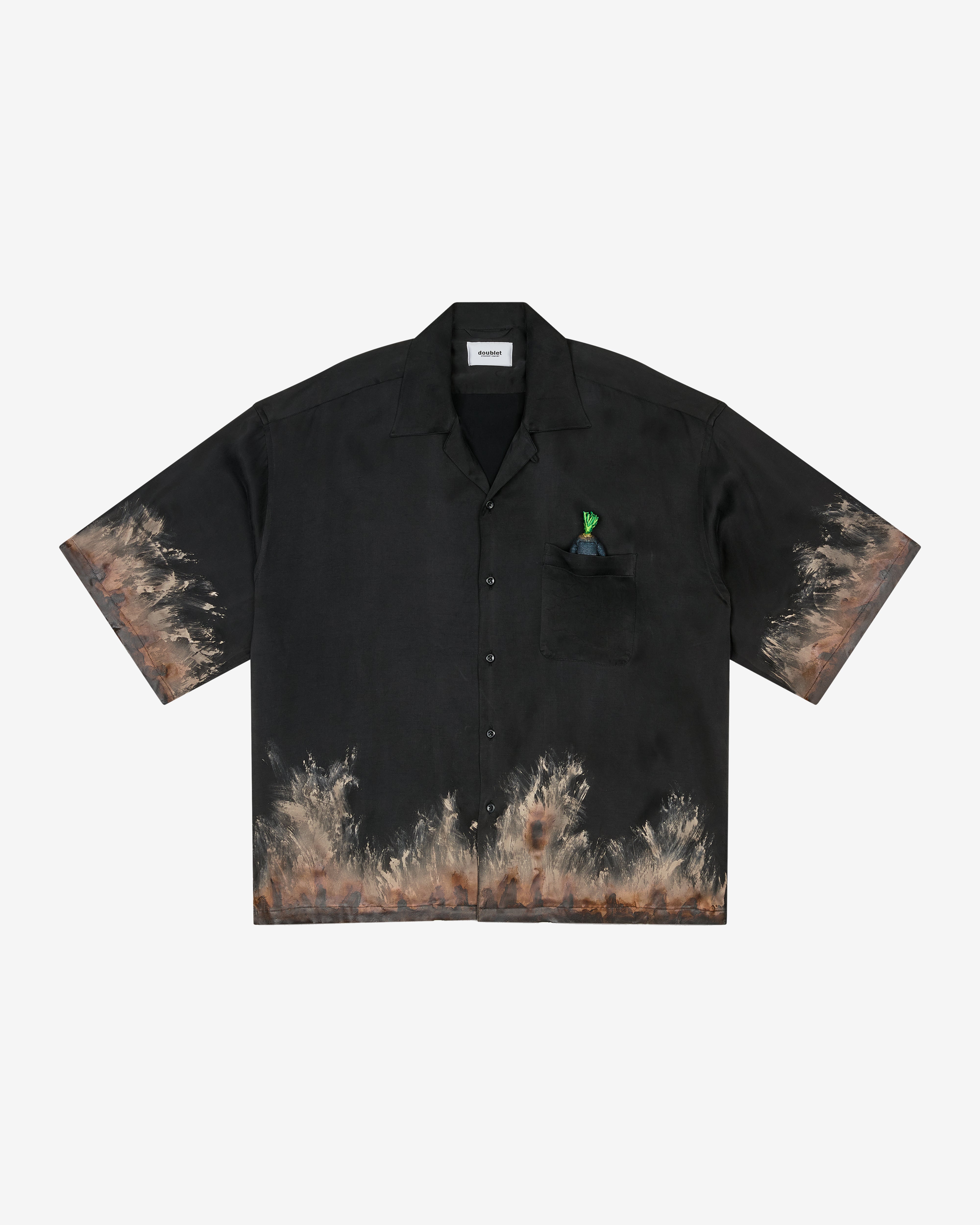 トップス doublet MUD-HAND-PAINTED SHIRT 26ss Doublet: Men's Mud-Hand-Painted Shirt (Black) | DSMNY E-SHOP