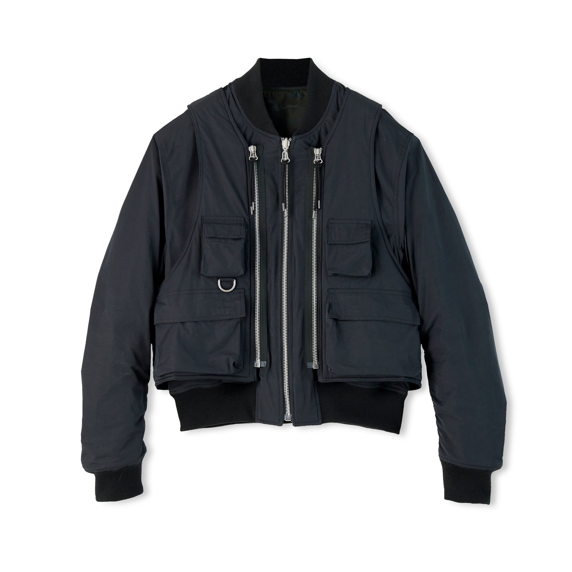 Applied Art Forms: CM1-5 Modular Flight Jacket (Black) | DSMNY E-SHOP