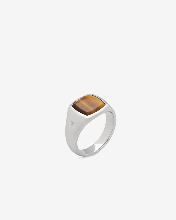 Tom Wood - Women's Kay Ring Tiger Eye - (Silver)
