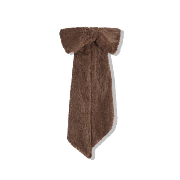 Simone Rocha - Women's Faux Fur Bow Scarf With Embellishment - (Brown Mirror)