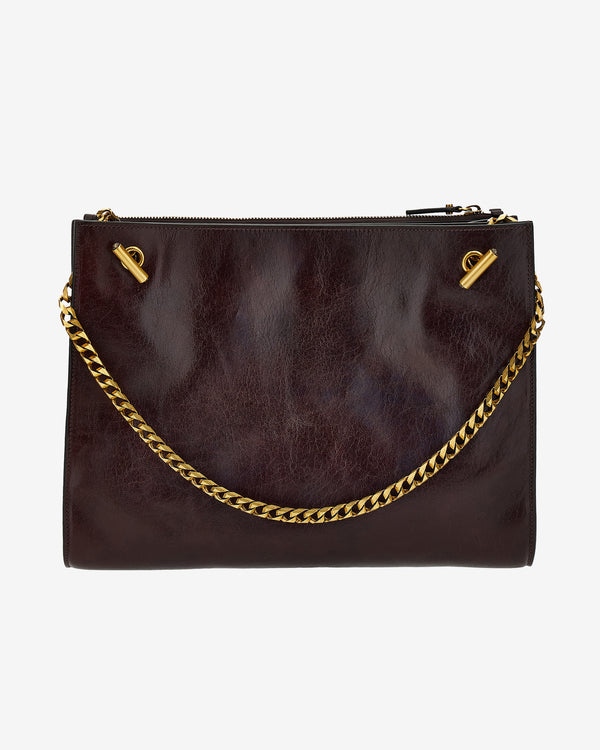 Versace - Women's Cabine Leather Shoulder Bag - (Brown/Gold)