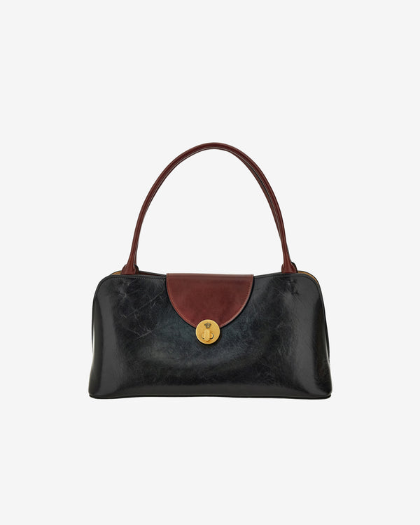 Versace - Women's Vivian Leather East/West Shoulder Bag - (Black/Brown)