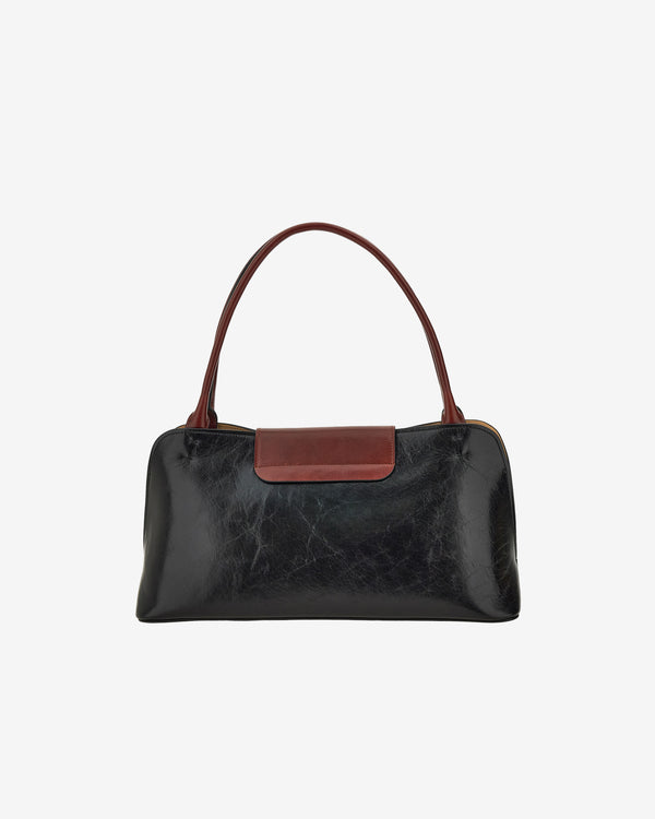 Versace - Women's Vivian Leather East/West Shoulder Bag - (Black/Brown)