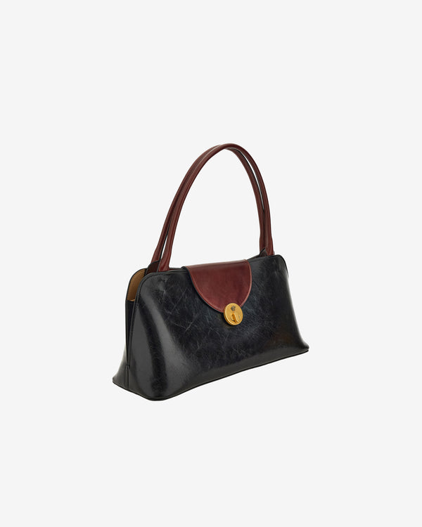 Versace - Women's Vivian Leather East/West Shoulder Bag - (Black/Brown)