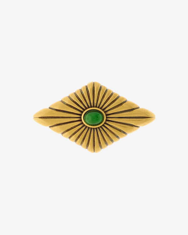 Versace - Women's Circe Brooch - (Gold/Green)