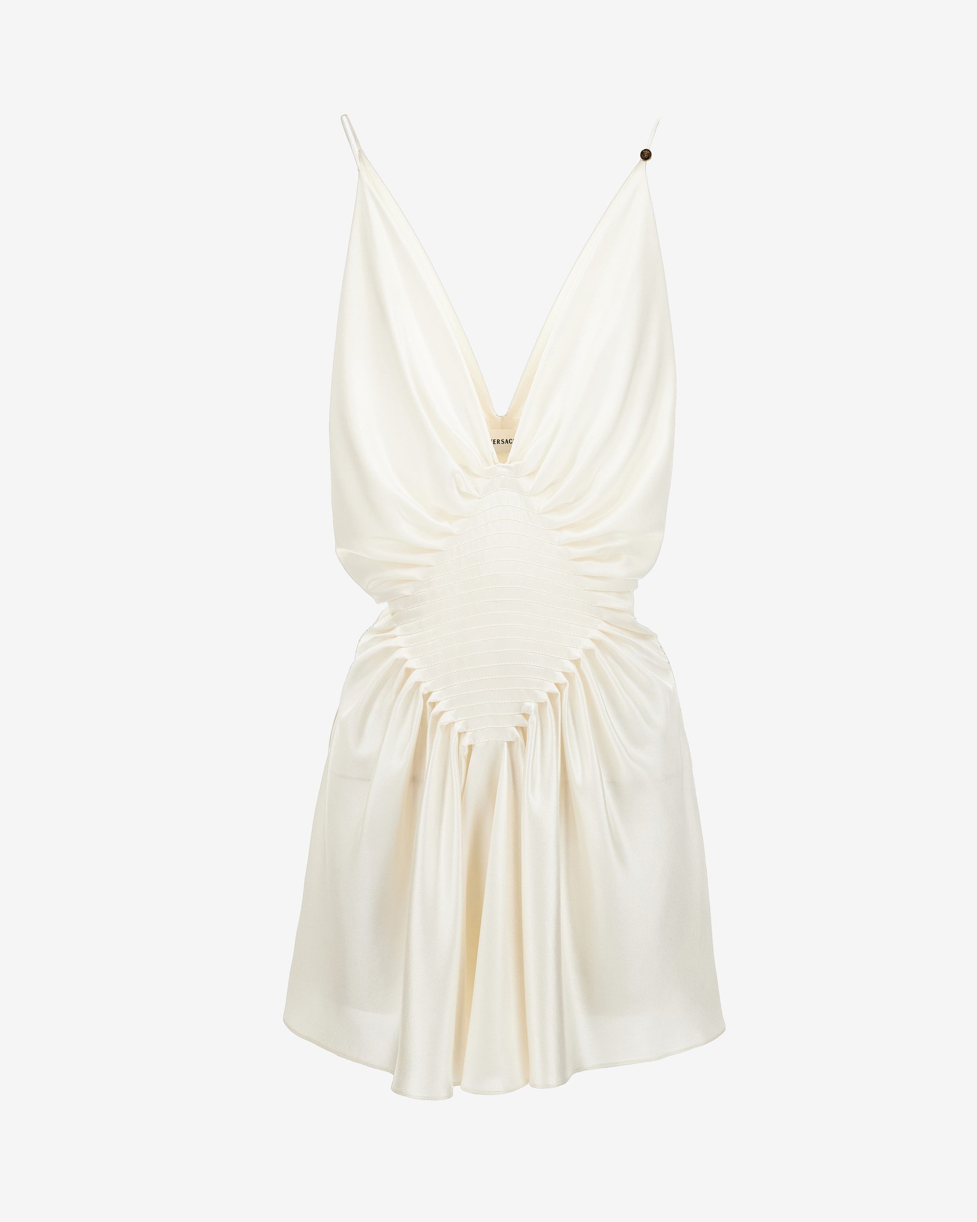 slim fit dress slacks Ivory/Gold Short Dress