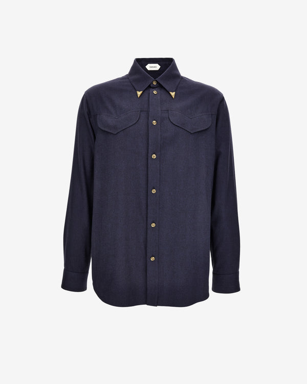 Versace - Men's Informal Shirt - (Navy Blue)