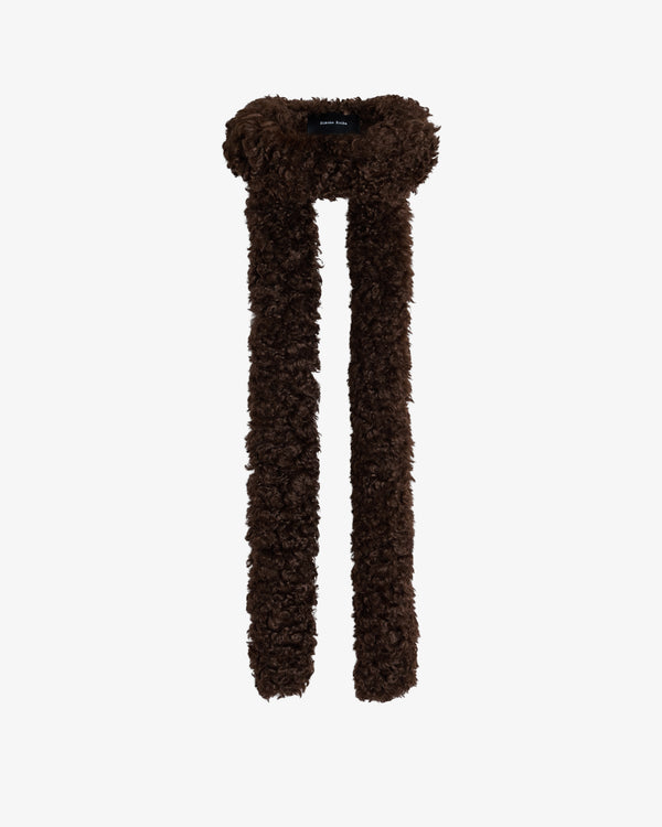 Simone Rocha - Women's Skinny Faux Fur Scarf - (Brown)