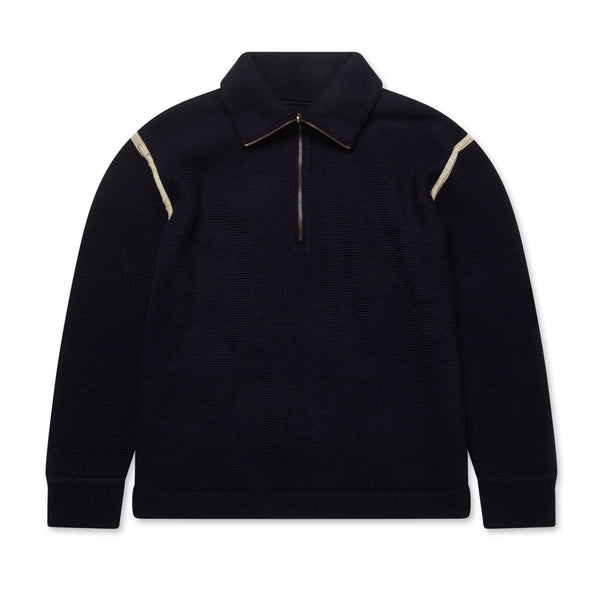 Maison Margiela - Men's Elbow Patch Sweater - (Navy)