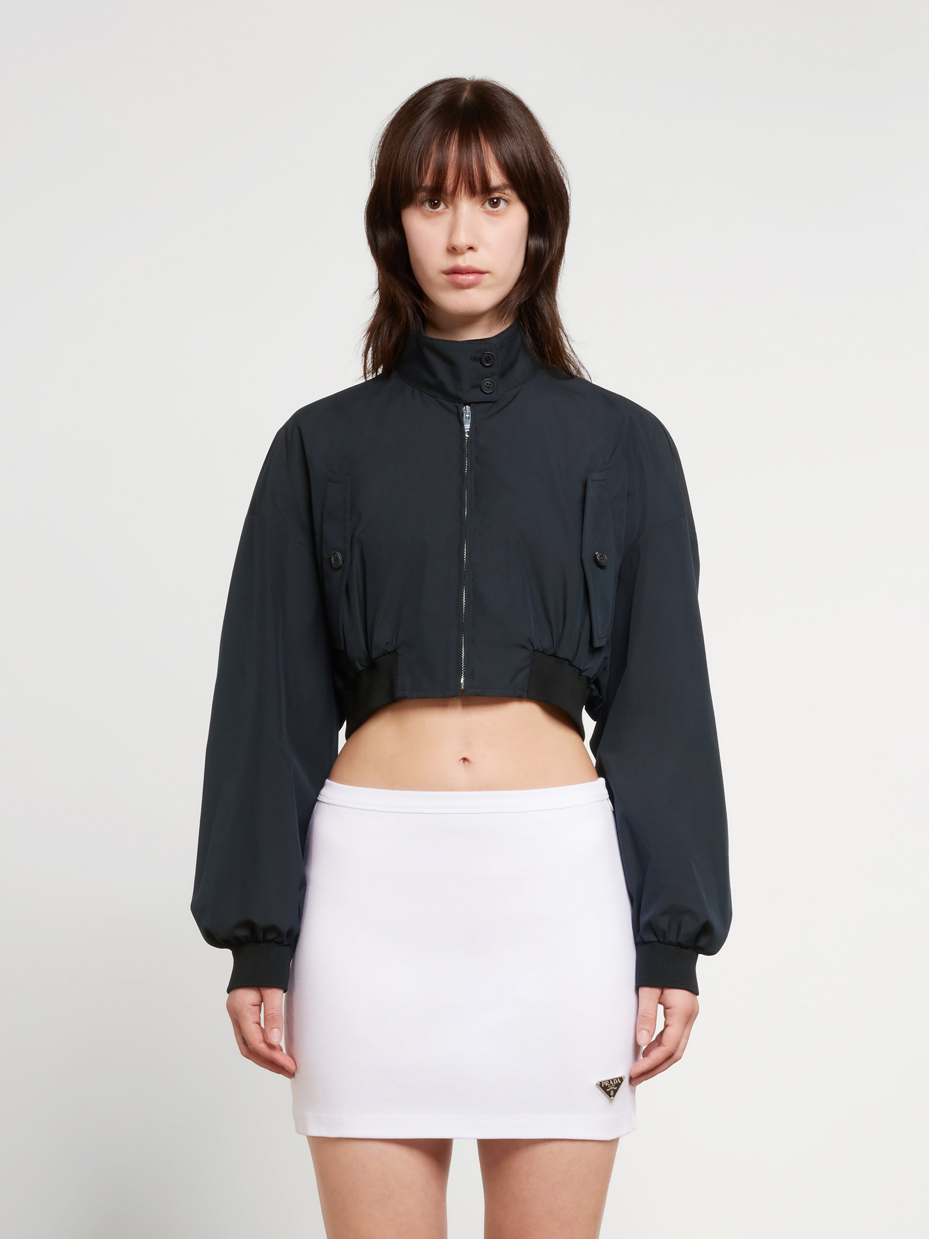 Prada - Women's Cotton Cropped Jacket - (Black)