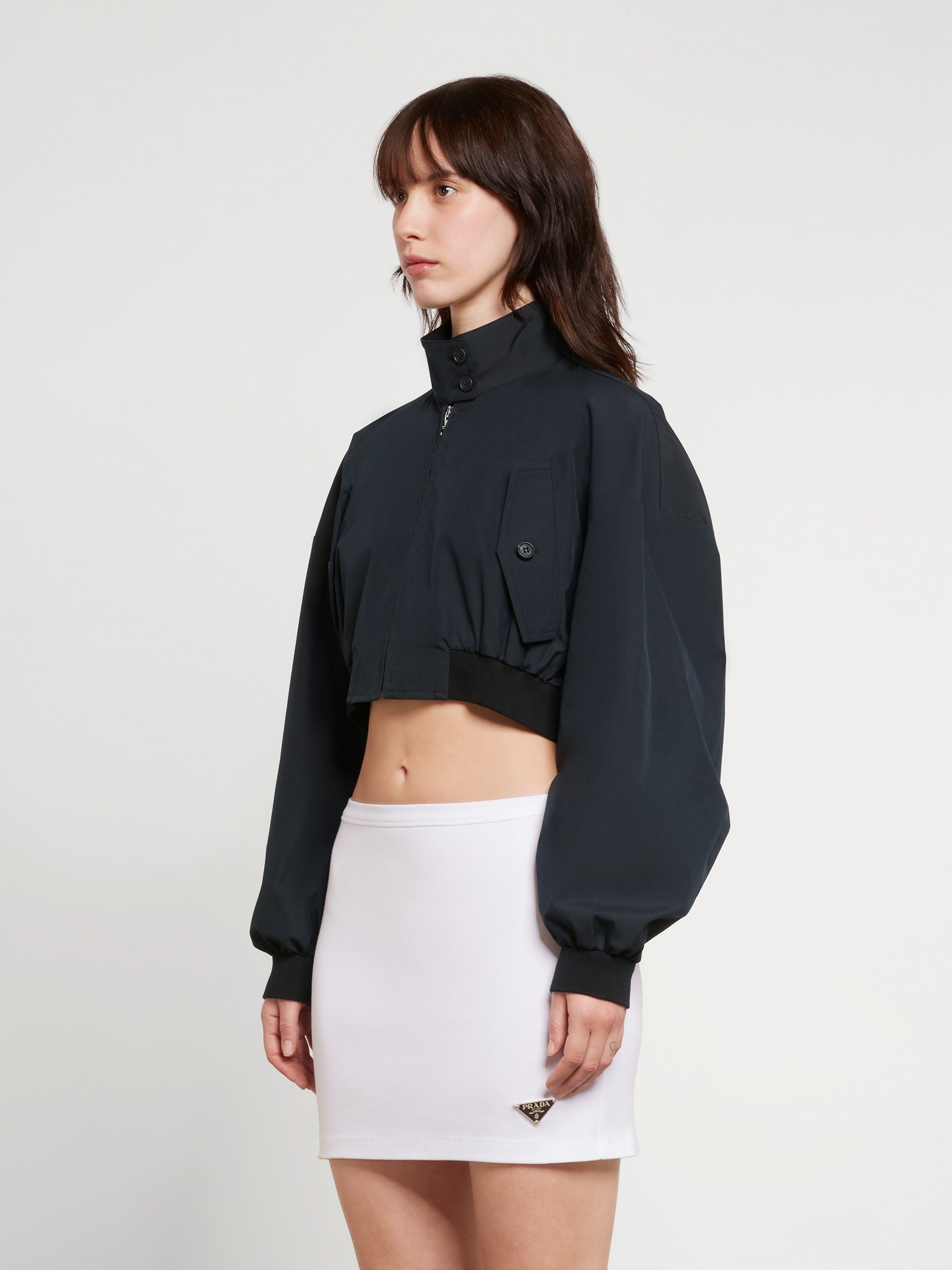 Prada - Women's Cotton Cropped Jacket - (Black)