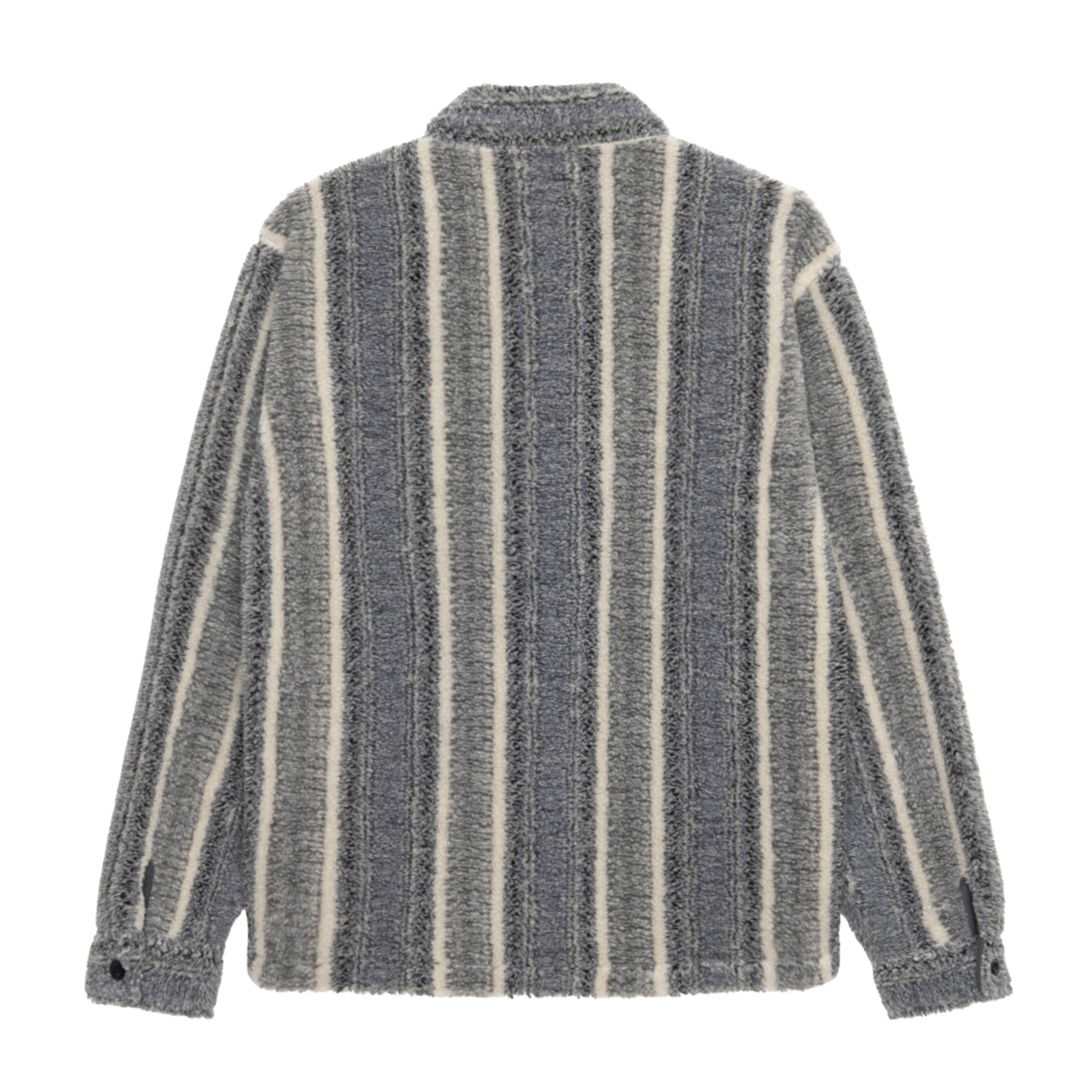 Stüssy - Men's Stripe Sherpa Shirt - (Charcoal) – DSMNY E-SHOP