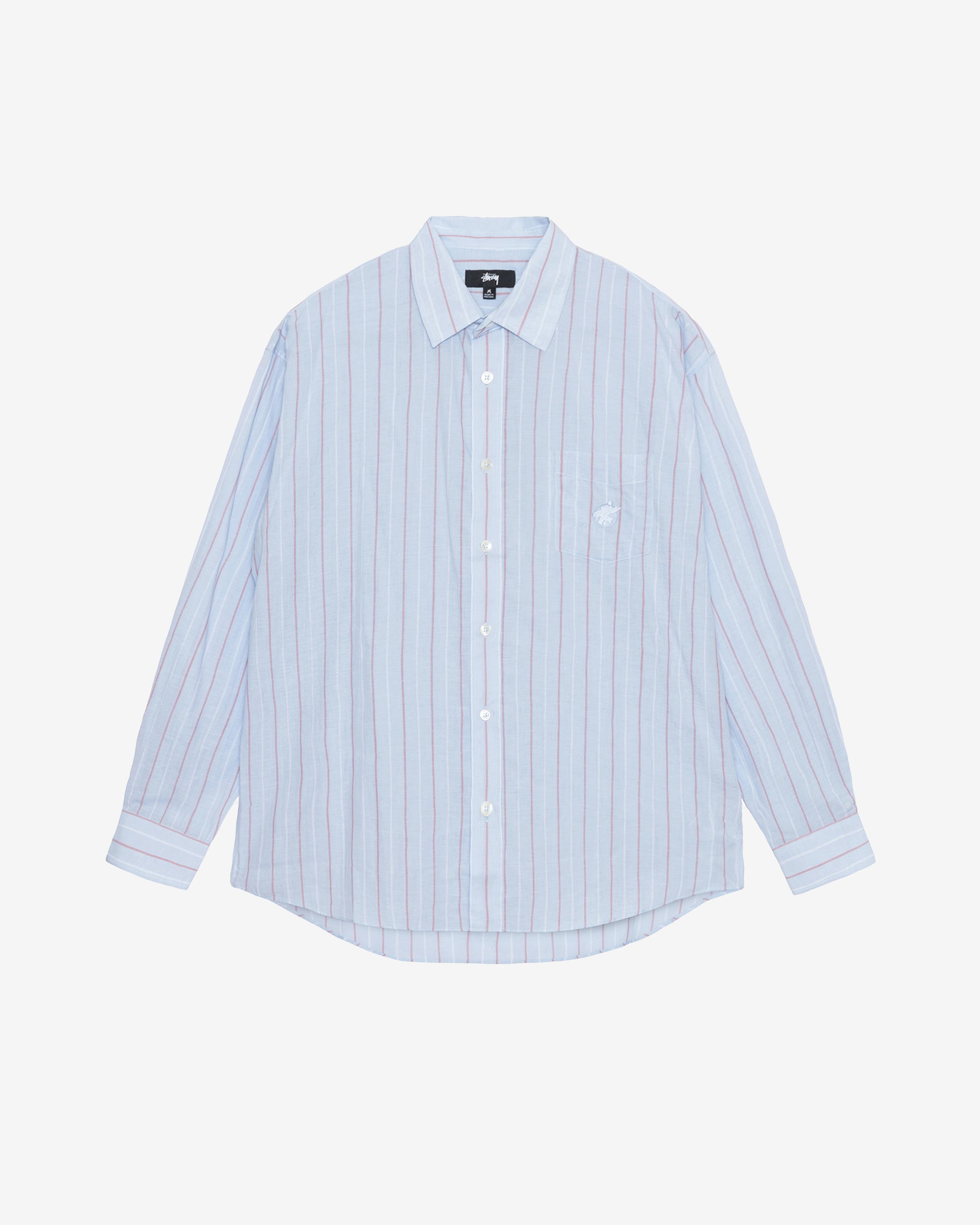 stussy dress shirt Stussy long sleeve dress shirt Double S logo stitched. sz small two tone striped