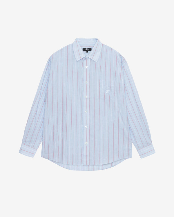 Stüssy - Men's Classic Long Sleeve Shirt Stripe - (Light Blue)