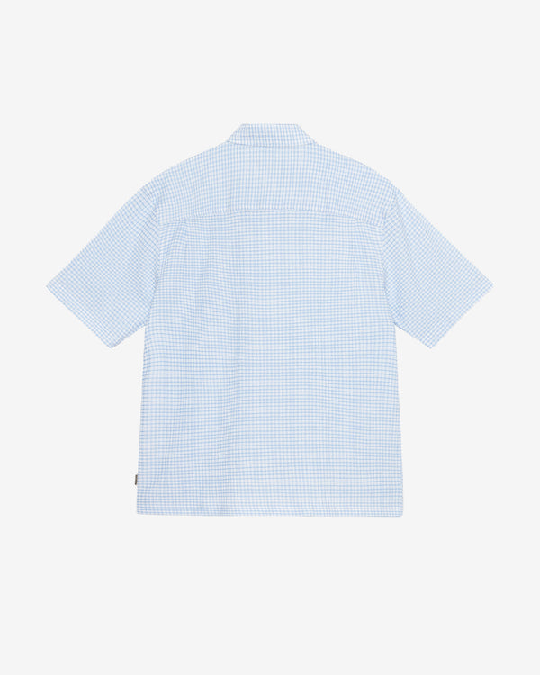 Stüssy - Men's Flat Bottom Crinkled Shirt - (Blue Check)
