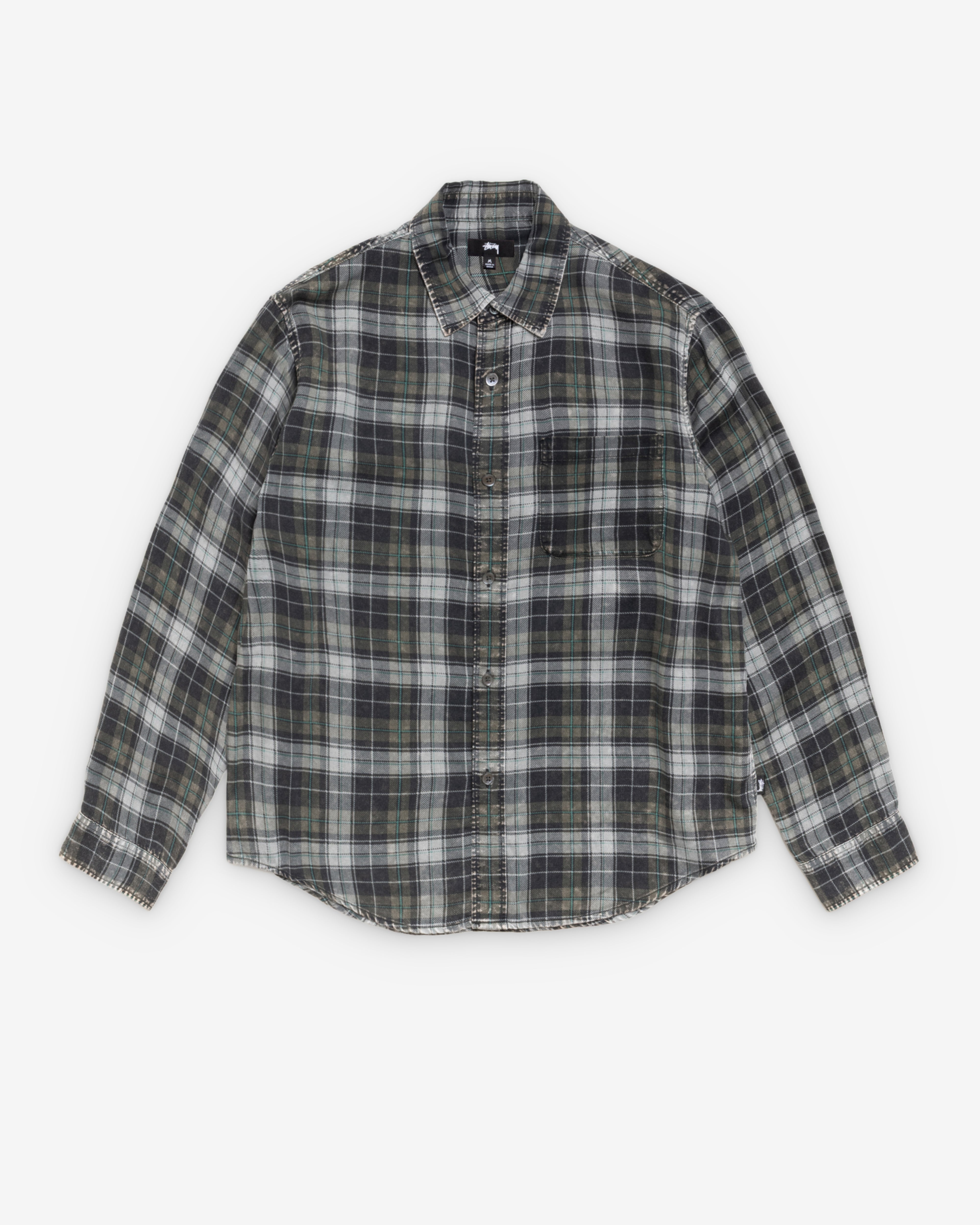 トップス Stussy Matthew Shirt size M Stüssy: Men's Matthew Plaid Shirt (Charcoal) | DSMNY E-SHOP