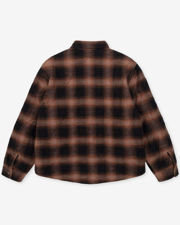 Stüssy - Men's Quilted Plaid Shirt Jacket - (Brown)