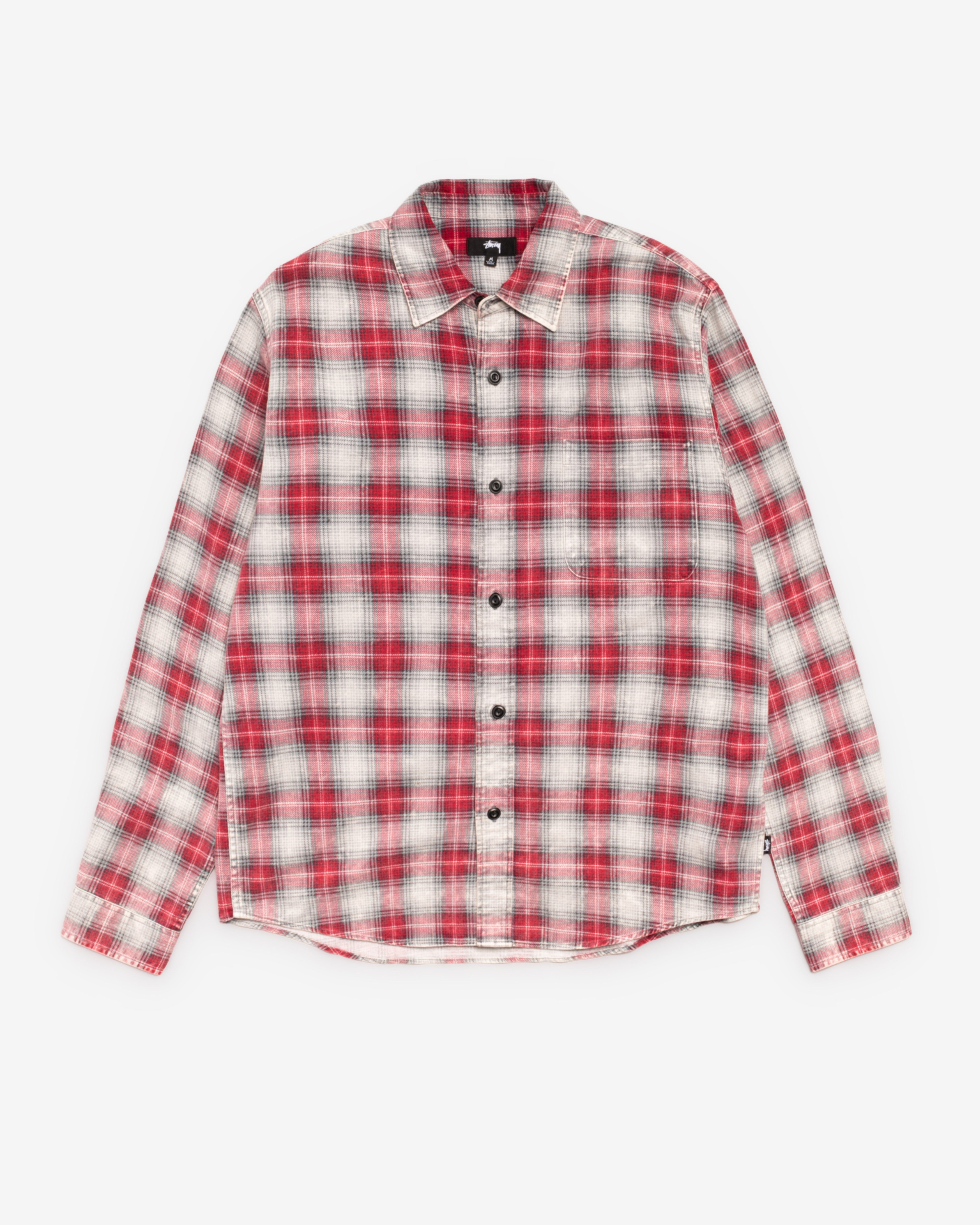 Stüssy: Men's Dax Plaid Shirt (Red) | DSMNY E-SHOP