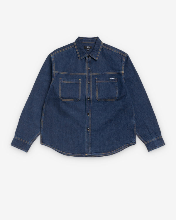 Stüssy - Men's Work Denim Shirt - (Dark Wash)