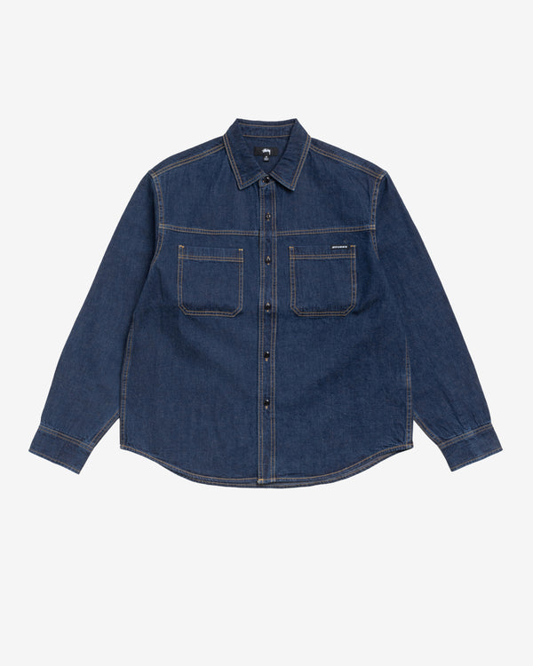 Stüssy - Men's Work Denim Shirt - (Dark Wash)