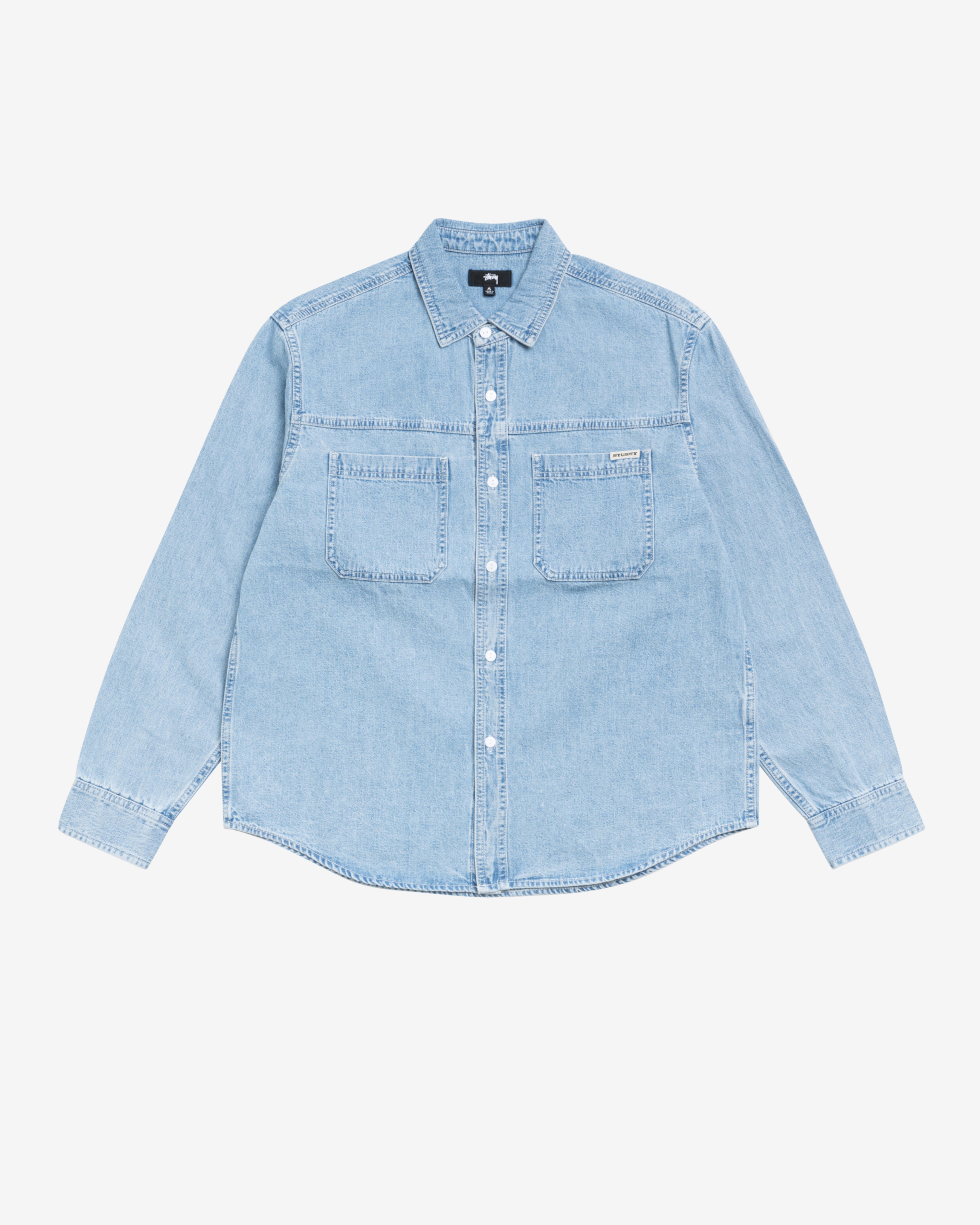 Stussy デニムワークシャツ Stüssy: Men's Work Denim Shirt (Light Wash) | DSMNY E-SHOP