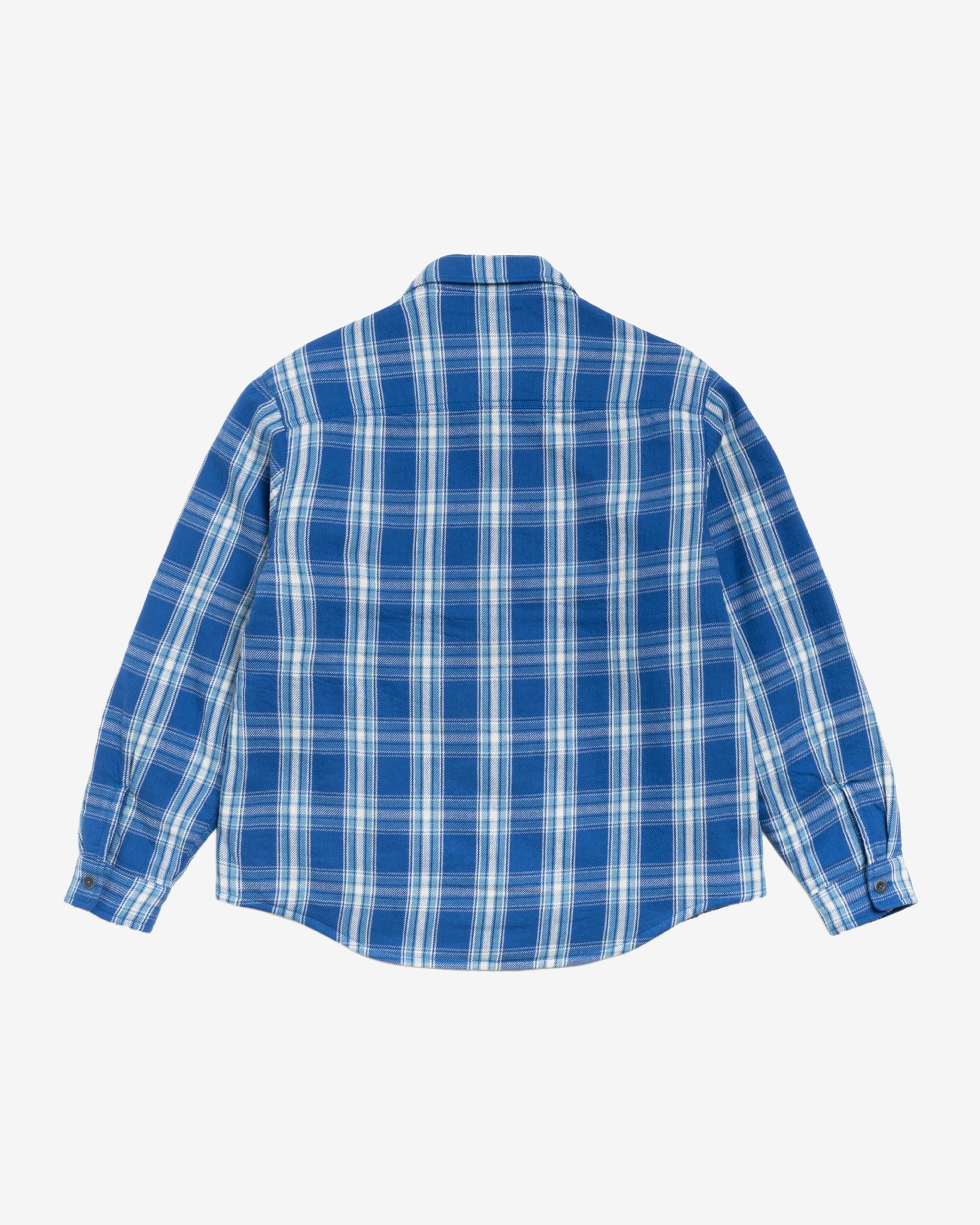 Stüssy: Men's Lau Plaid Shirt Jacket (Blue) | DSMNY E-SHOP