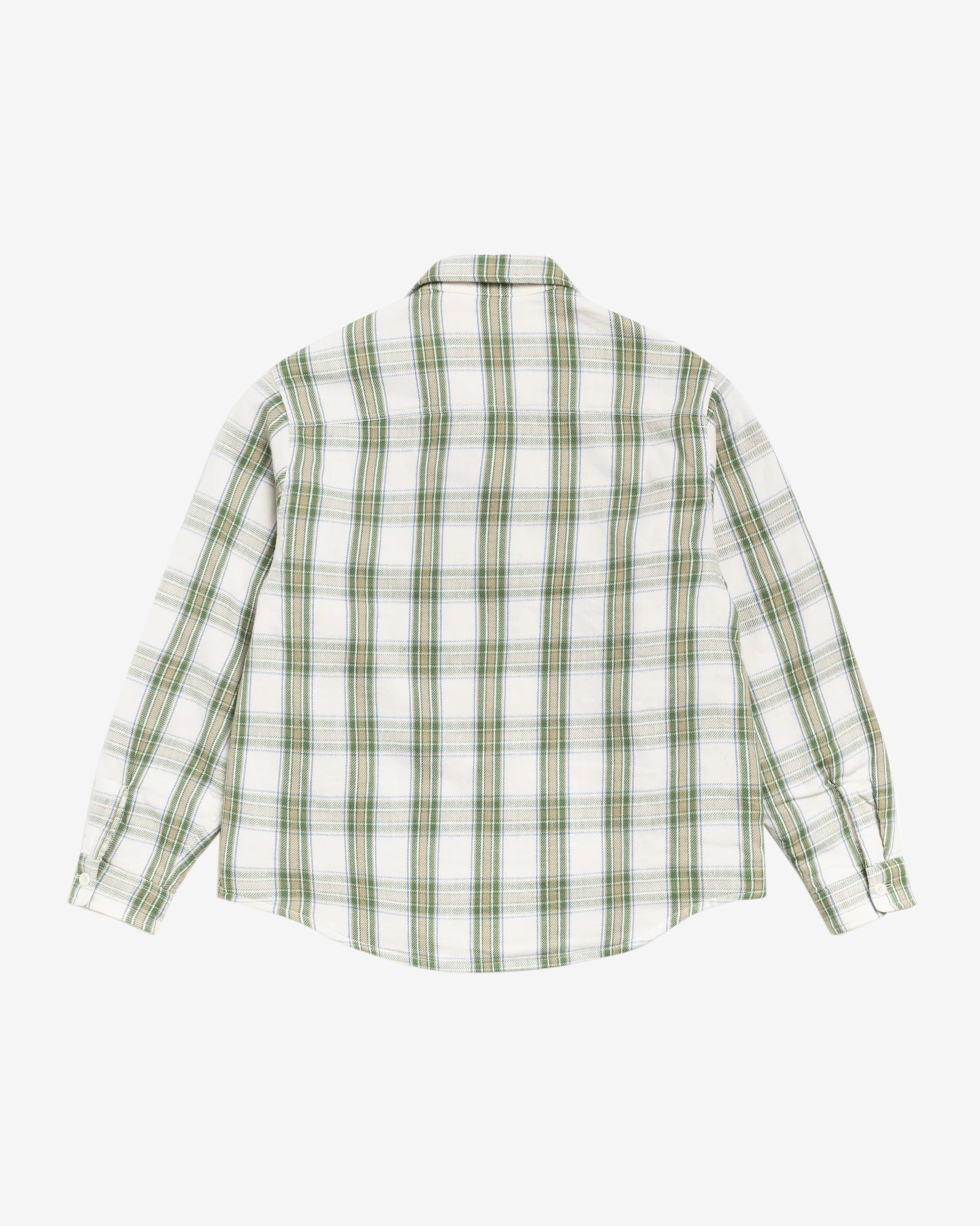 Stüssy: Men's Lau Plaid Shirt Jacket (Off White) | DSMNY E-SHOP