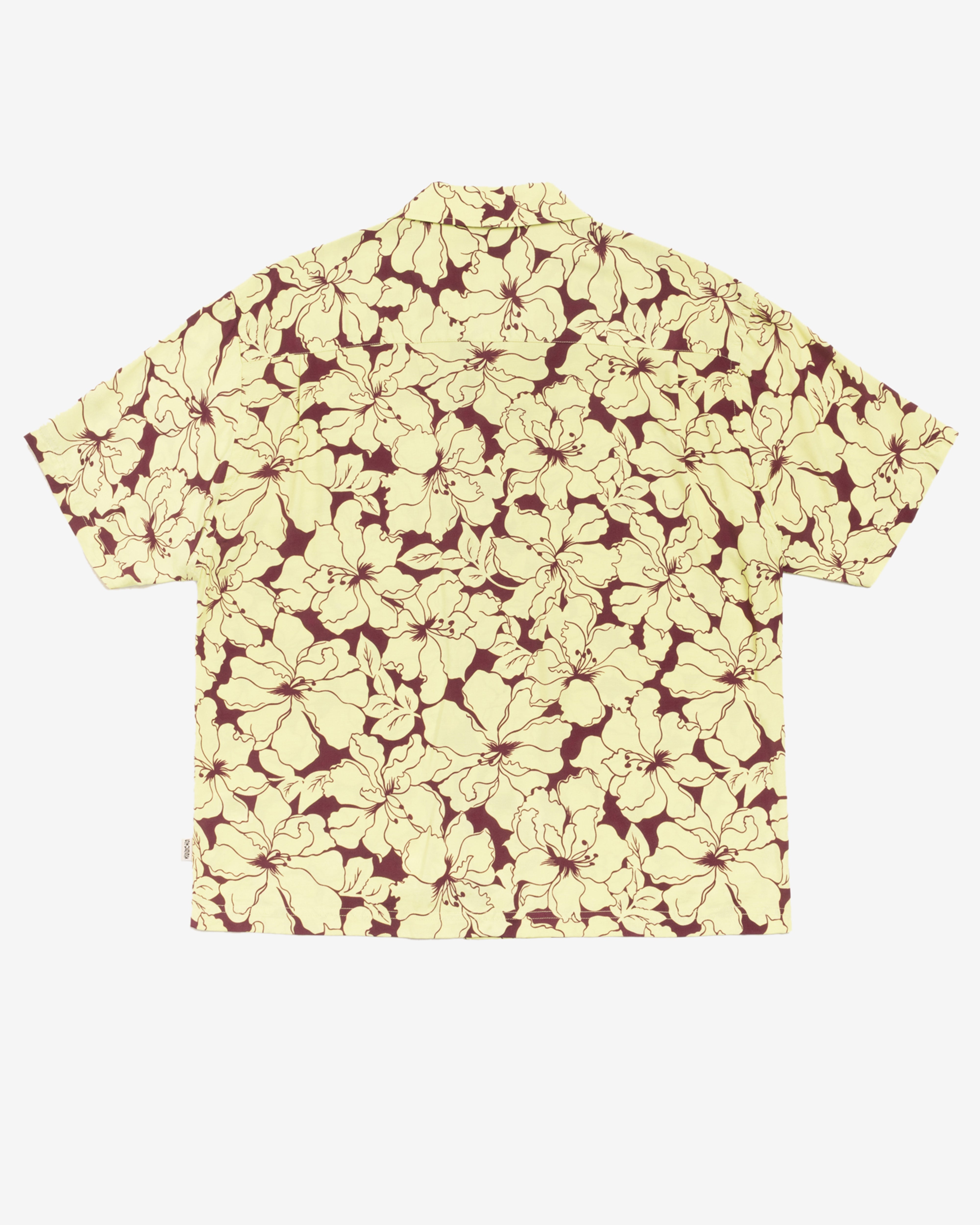 Stüssy: Men's Floral Hawaiian Shirt (Lime) | DSMNY E-SHOP