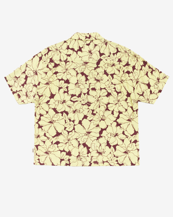 Stüssy - Men's Floral Hawaiian Shirt - (Lime)