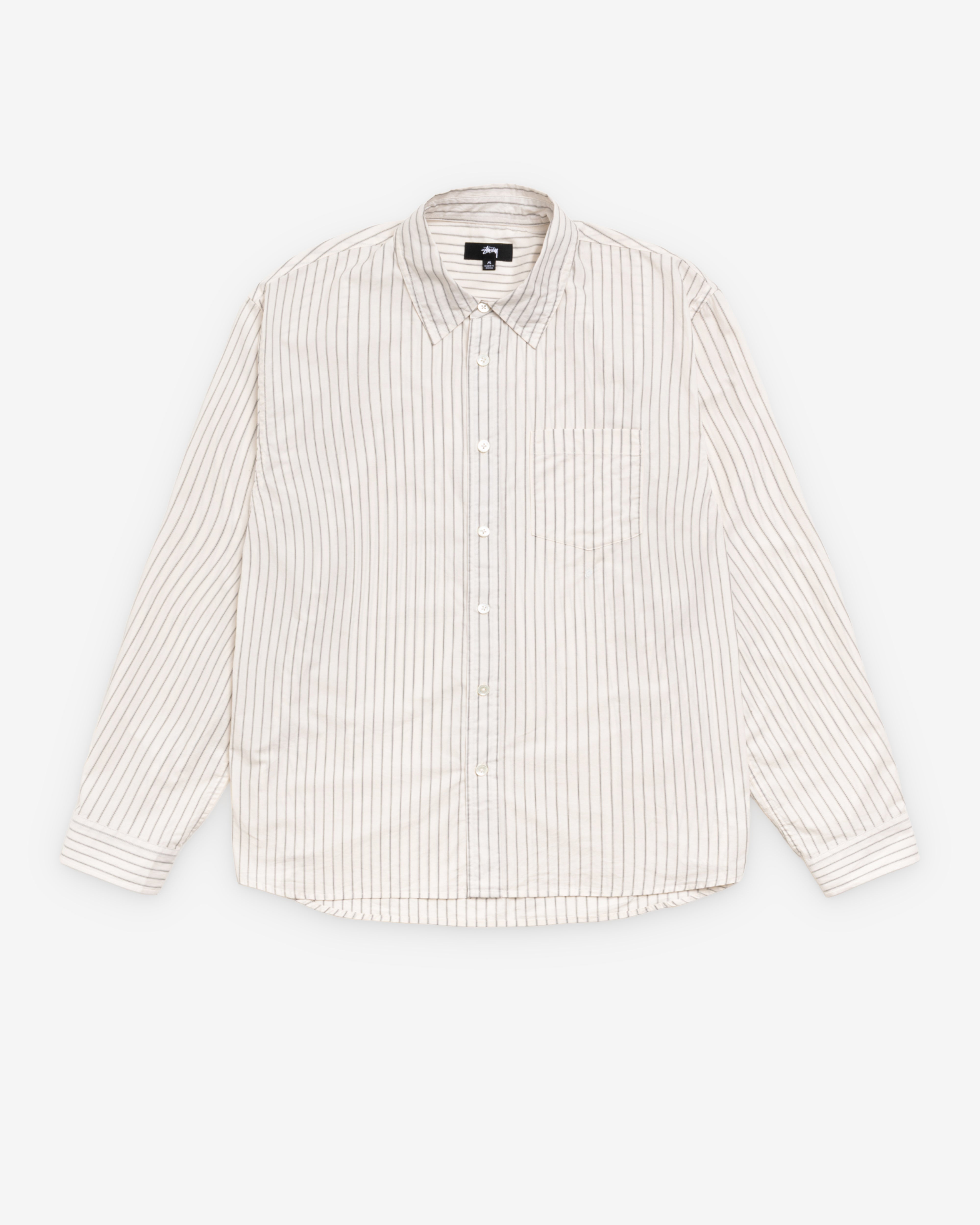 Stüssy: Men's Standard Long Sleeve Shirt (Stripe) | DSMNY E-SHOP