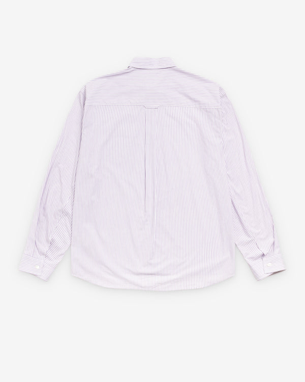 Stüssy - Men's Standard LS Shirt - (Purple Stripe)