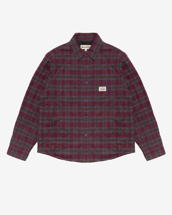 Stüssy - Quilted Plaid Shirt Jacket - (Grey)