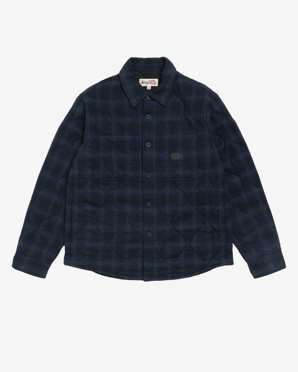 Stüssy - Quilted Plaid Shirt Jacket - (Navy)