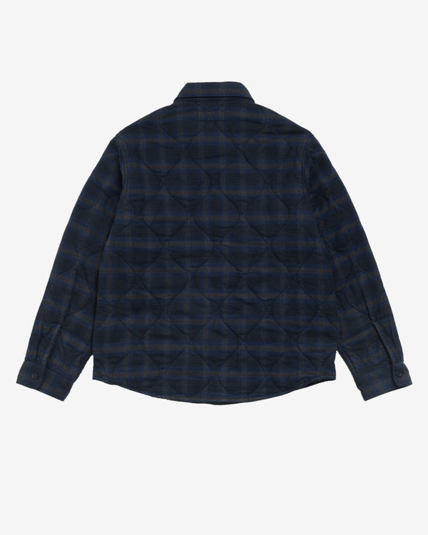 Stüssy - Quilted Plaid Shirt Jacket - (Navy)