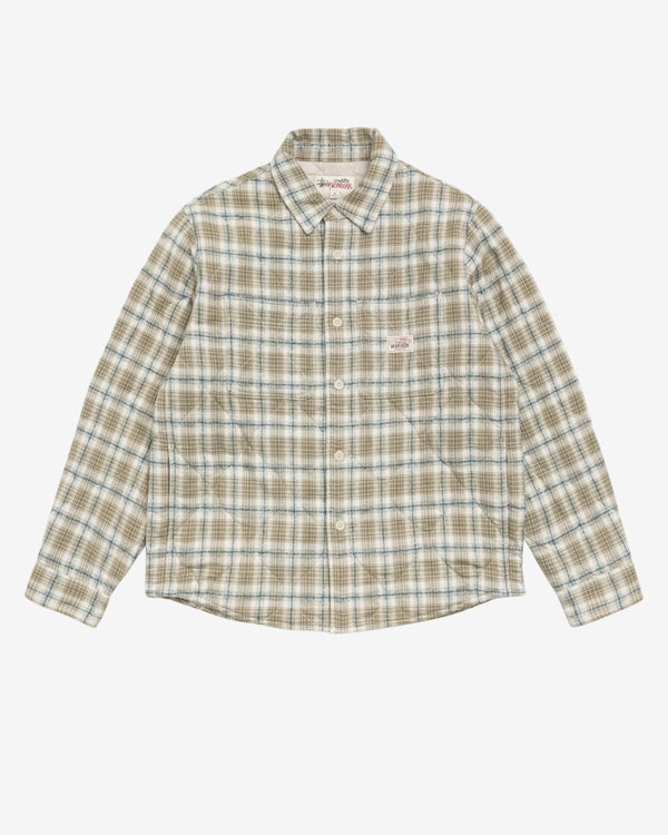 Stüssy - Quilted Plaid Shirt Jacket - (Olive)