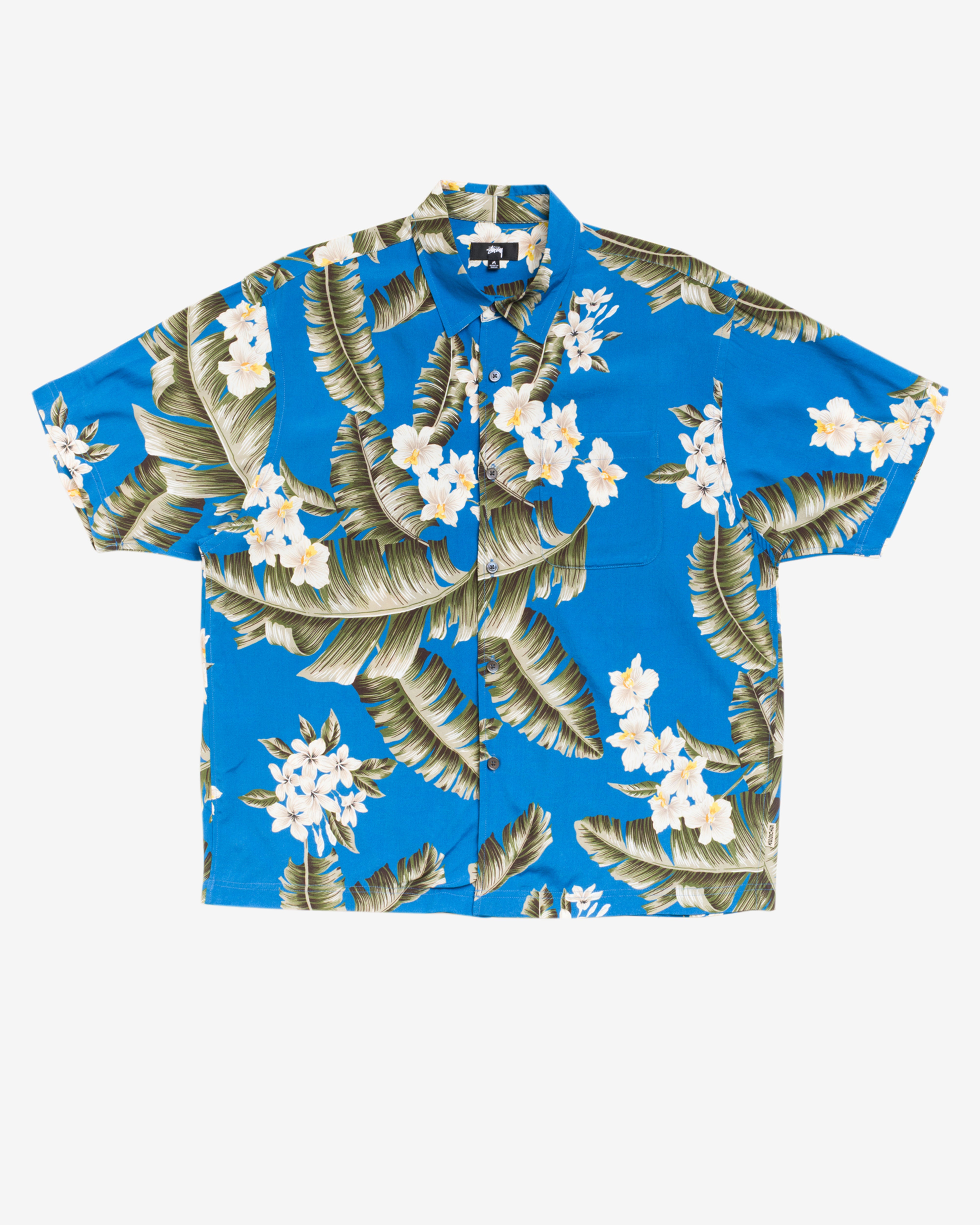 Stüssy: Men's Hawaiian Floral SS Shirt (Blue) | DSMNY E-SHOP