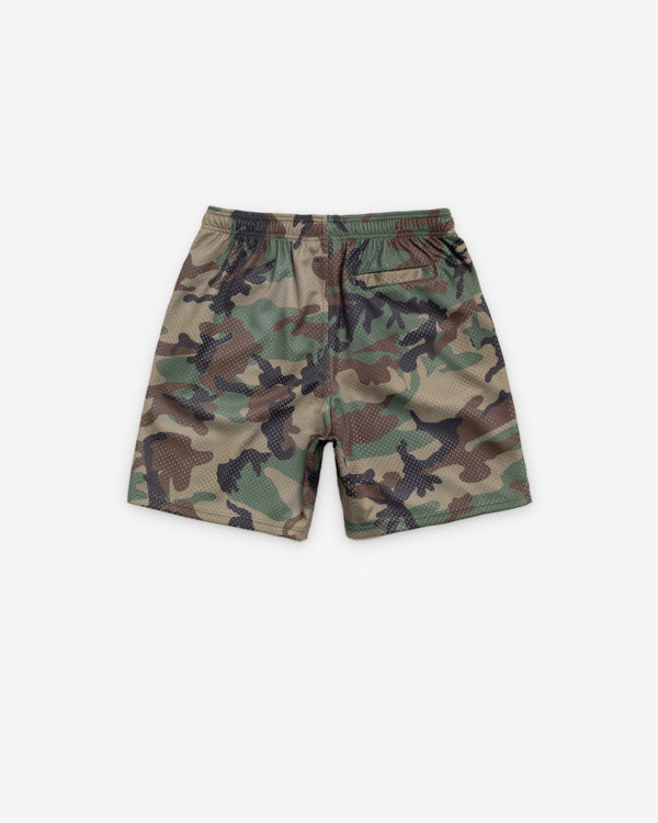 Stüssy - Men's Mesh Short Basic - (Wood Camo)