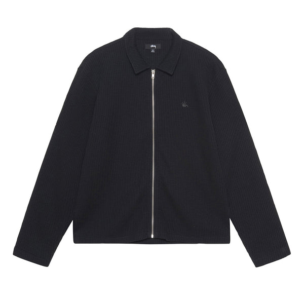 Stüssy - Men's Big Thermal Zip Shirt - (Black)