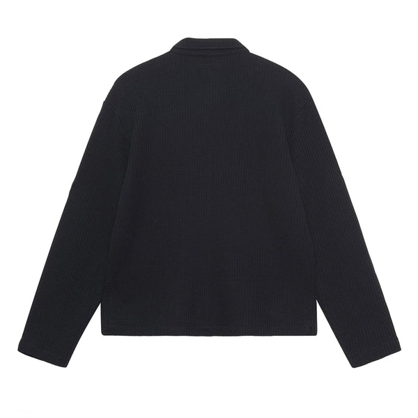 Stüssy - Men's Big Thermal Zip Shirt - (Black)