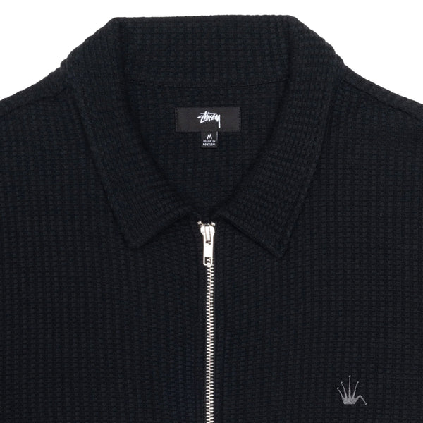 Stüssy - Men's Big Thermal Zip Shirt - (Black)