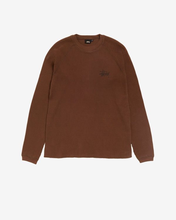 Stüssy - Men's Raglan Thermal Basic Stock - (Brown)