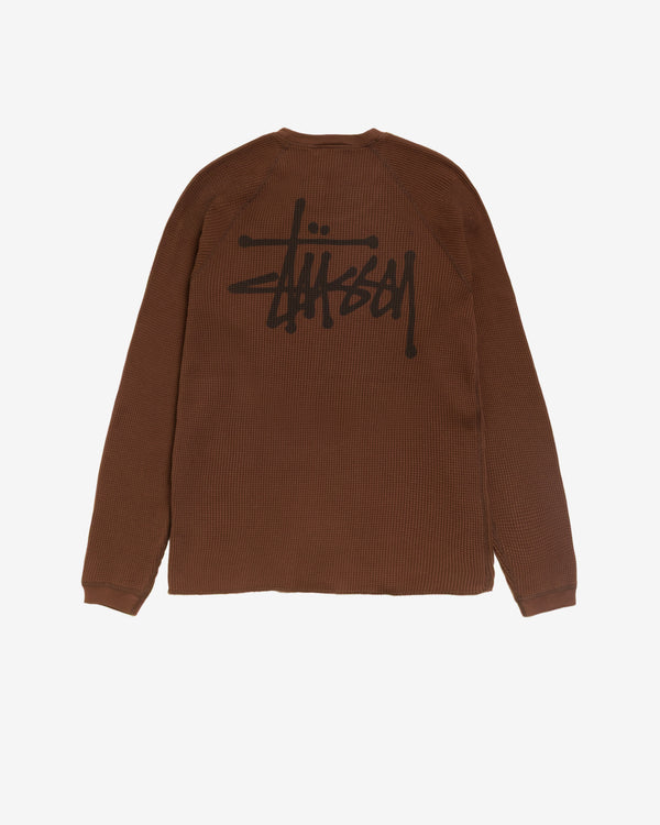 Stüssy - Men's Raglan Thermal Basic Stock - (Brown)