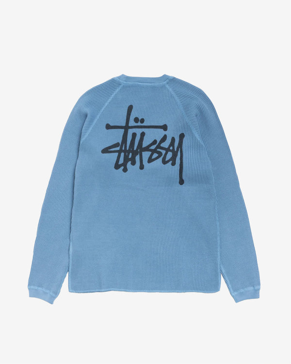 Stüssy - Men's Raglan Thermal Basic Stock - (Dust Blue)