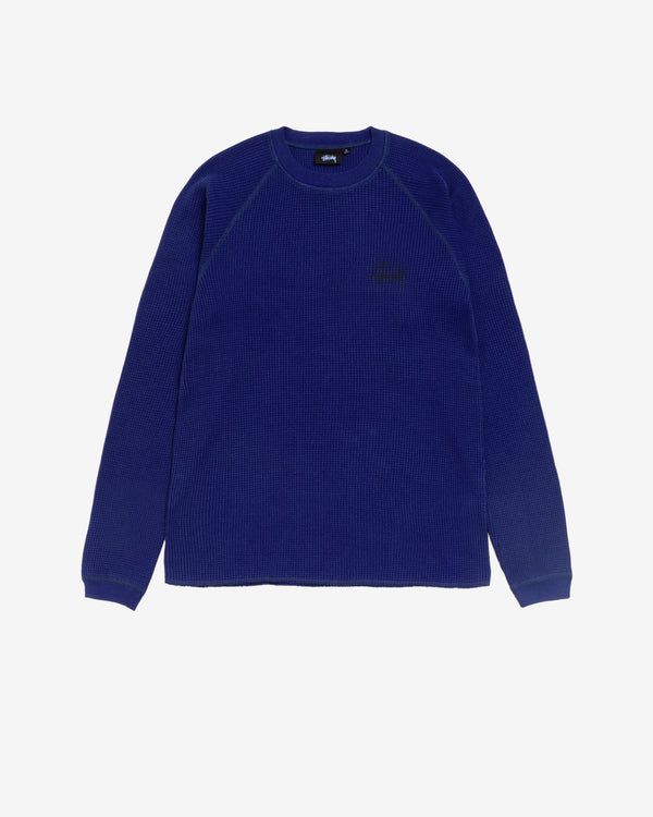 Stüssy - Men's Raglan Thermal Basic Stock - (Indigo)