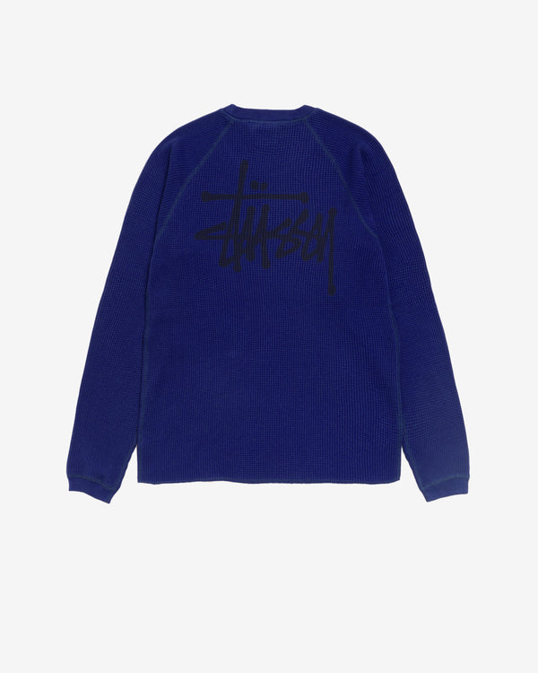 Stüssy - Men's Raglan Thermal Basic Stock - (Indigo)