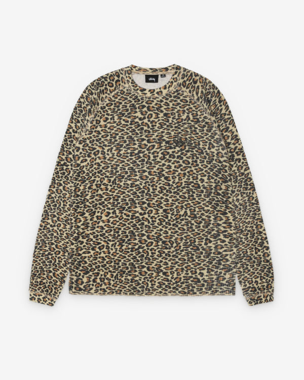 Stüssy - Men's Raglan Thermal Basic Stock - (Leopard)