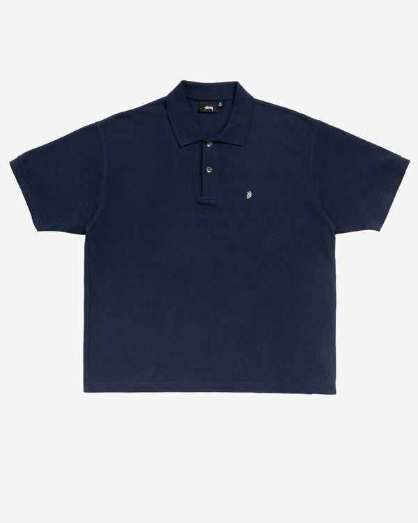 Stüssy - Men's Classic Pique Polo - (Navy)