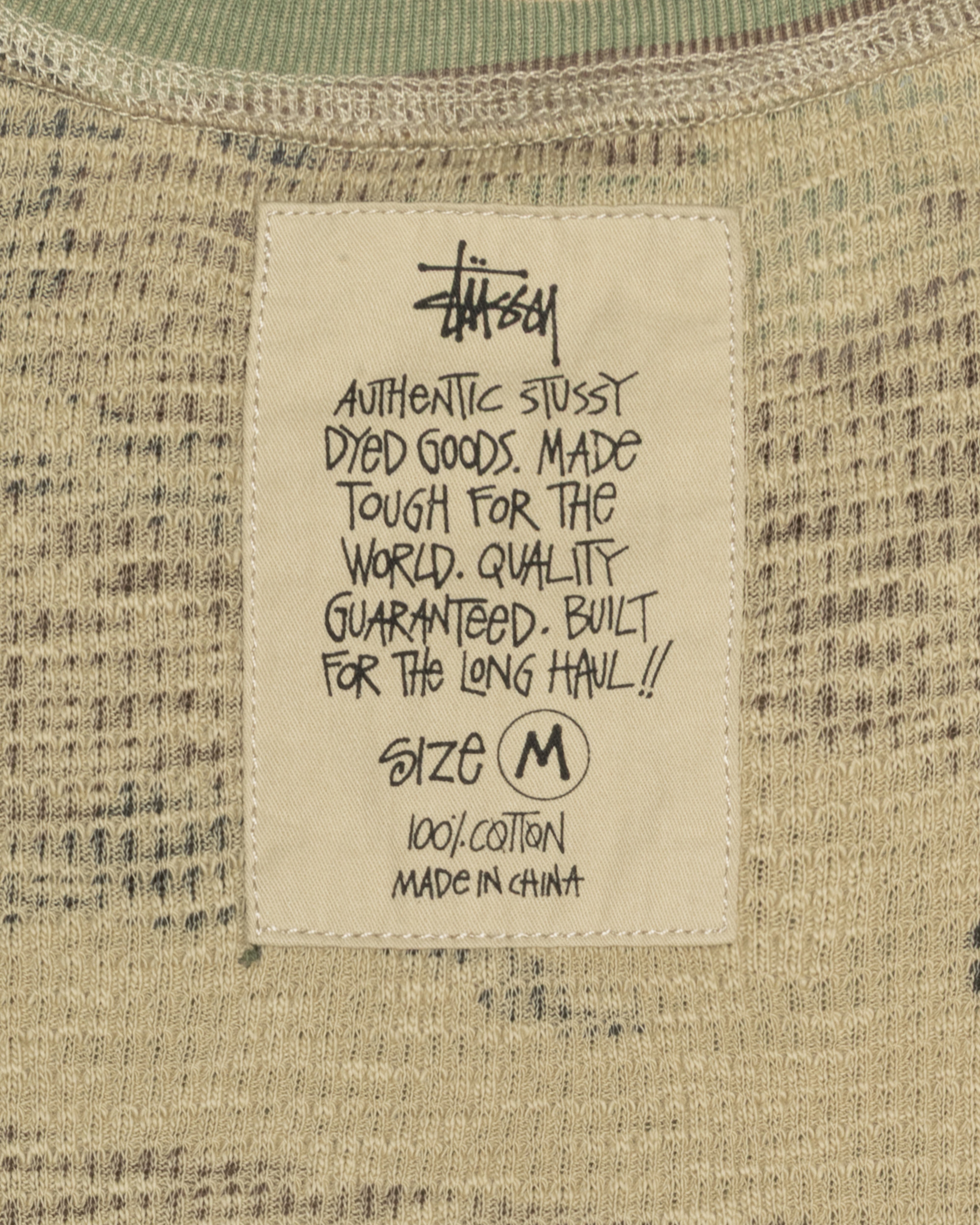 Stüssy: Men's Pigment Dyed Short Sleeve Thermal (Camo) | DSMNY E-SHOP
